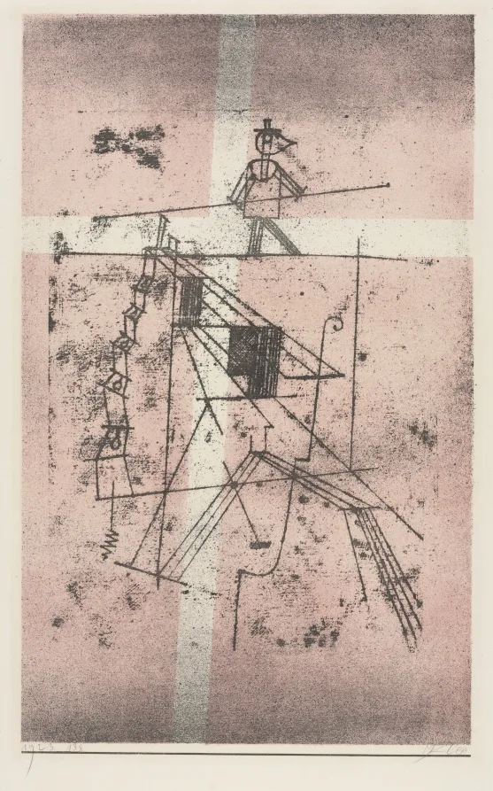 Paul Klee, Tightrope Walker, 1923, color lithograph. Cleveland Museum of Art. Klee catalogued his own output year by year, a discipline that later made his work unusually easy to trace.