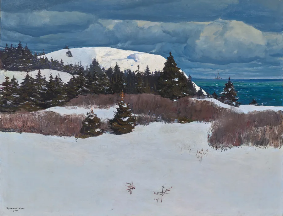 Rockwell Kent, Maine Coast, 1907, oil on canvas. Cleveland Museum of Art. Pictures of this date usually reached their first buyer in a frame chosen by the painter or by the dealer who sold it.