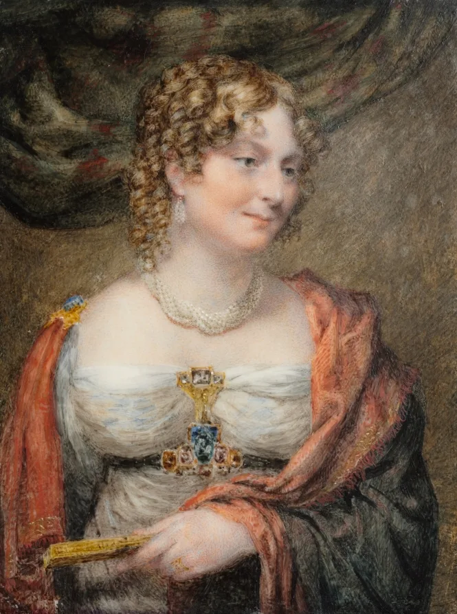 John Linnell, Portrait of Anne Law, First Lady Ellenborough, around 1821, watercolor on ivory heightened with gum arabic. Cleveland Museum of Art. Commissioning work privately has a long and well documented history.